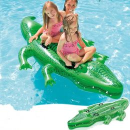 Sand Play Water Fun Inflatable Swimming Pool Water Toy Water Ride Toys Summer Pool Beach Floating Inflatable Alligator Seat 230526