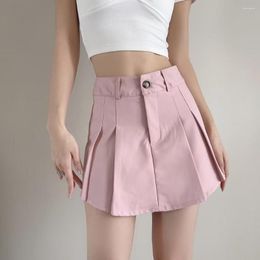 Skirts 2023 Spring/Summer Women's European And American Quality Versatile Casual Sports With Safety Pants Pleated Mini Skirt