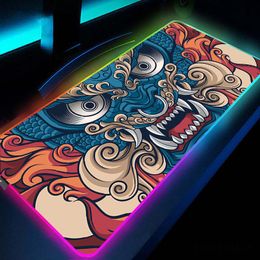 Rests Dragon Large RGB Mouse Pad Gaming Mousepad LED Mouse Mat Gamer Mousemats Table Pads PC Desk Pad RGB Keyboard Mat XXL 90x40cm