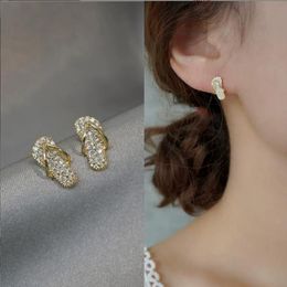 Exquisite small flash diamond slippers earrings S925 Diamond Stud Earrings Classic Beautiful Earrings Women's Wedding Jewellery High Quality Gift