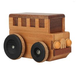 Decorative Figurines Wood Craft Music Box Flat And Comfortable Surface Handmade Three Layers Grinding Mini Musical Gift For Children's
