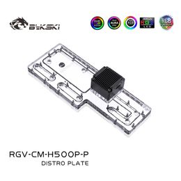 Cooling Bykski Water Cooling RGB Reservoir Distro Plate for CoolerMaster H500P H500M Chassis Reservoir RGVCMH500PP