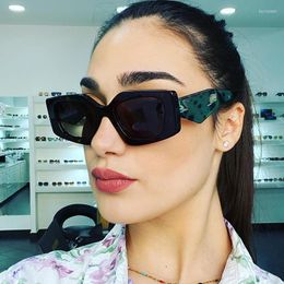 Sunglasses Ins Cat Eye Women Retro Thick Square Frame Unique Design Ladies Sun Glasses Shades UV400 Eyewear