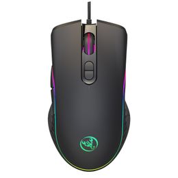 Mice 2021 HXSJ A867 Gaming Mouse 7 Buttons 6400Dpi Optical USB Wired Desktop Mice RGB Backlit Mice for PC Computer Laptop Gamers