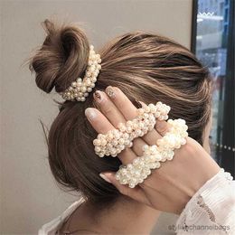 Other Fashion Pearl Hair Rope Multicolor Beads Ponytail Holder Elastic Hairband Hair for Women Headwear