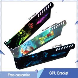 Cooling MOD RGB PC Sise Panel Graphics Card Support Personalise Anime/Game Themes Scenes Colourful VGA GPU Stand Holder 12V/5V M/B SYNC