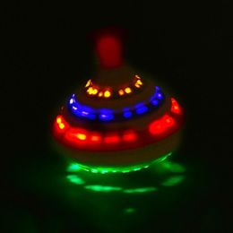 Spinning Top Rotating Gyro With Sound And LED Light Music Spinning Top Pressing Style/Imitation Wood/Magnetic Flashing Children Luminous Toys 230526