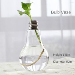 Vases Clear Glass Vase Creative Bulb Stylish Hydroponic Gardening DIY Combination Home Decoration Room Decor