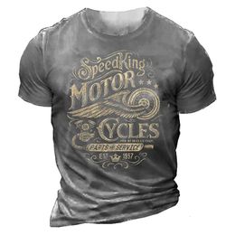 Men's Tracksuits 3D Printed Motorcycle T Shirt Motor Biker Vintage Short Sleeve 1976 Homme Moto Racing Suit Camiseta 230529