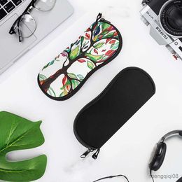 Sunglasses Cases Bags Diving Material Eyeglass Box Ultra Light Portable Neoprene Zipper Glasses Case Water Proof Sunglass Pouch With Clip