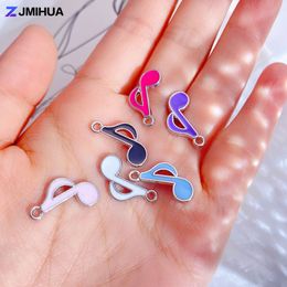 15pcs Enamel Musical Note Pendant Charms For Jewellery Making Findings Necklaces Earrings Bracelets DIY Handmade Accessories