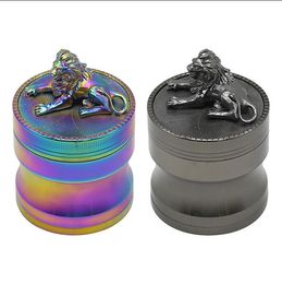 Smoking pipe New 4-layer 63mm side concave zinc alloy cigarette grinder