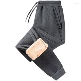 Men's Pants Winter Fleece Men Warm Sweatpants Causal Joggers Thick Mens Cashmere Elastic Waist Trousers Full Length Plus Size 8Xl