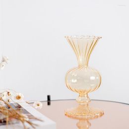 Vases Flower Vase For Home Decor Glass Terrarium Container Table Ornaments Decorative Plant