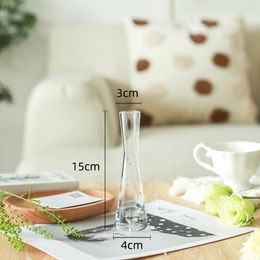 Vases Hieght 15 Cm Flower Vase For Home Decoration Decorative Decor Tabletop Terrarium Glass Containers Nordic