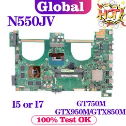 Motherboard KEFU N550J Mainboard For ASUS N550JV N550JK N550JX G550J G550JK G550JX Laptop Motherboard i5 i7 4th GT750M GTX850M GTX950M