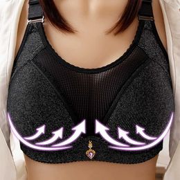 Bras Sexy push-up suitable for chest underwear women's large cord thin line no bra plus size P230529