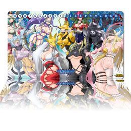 Rests LadyDevimon Digimon Playmat Angewomon Mat Sakuyamon DTCG CCG Card Game Board Game Mat Anime Mouse Pad Custom Desk Mat Zones Bag