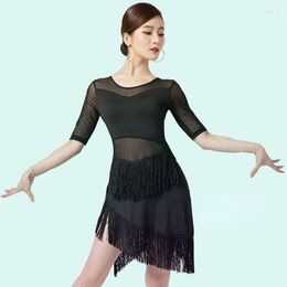 Stage Wear Latin Dance Dress Female Spring Autumn Adult Performance Professional Competition Training Sexy Tassel