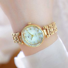 2022 BS Simple Small Dial Watch All Diamond Rose Gold Women's 2023 Gift G230529