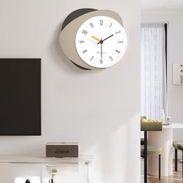 Wall Clocks Modern Fashion Clock Minimalist Design Living Room Sofa Restaurant Backdrop Decoration Quiet Hanging Watch Horloges Murales