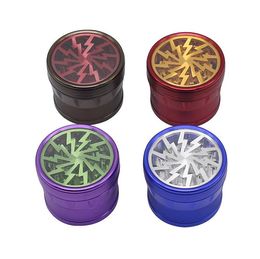 Smoking pipe Aluminum alloy smoke grinder 4-layer 63mm chamfered drum type metal smoke grinder