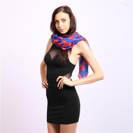 Scarves 2023 Summer Sale Blue Red Floral Pattern Scarf Women Wrap Fashion