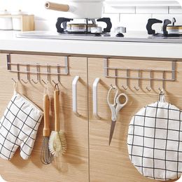 Hooks Kitchen Cabinet Door Multifunctional Hat Bag Towel Hanger Over The For Hanging Rack Bathroom Organiser 5