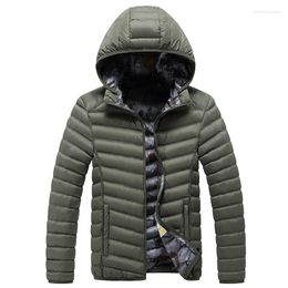 Men's Jackets 2023 Winter Men's Warm And Coats With Removable Hood Fashion Thick Thermal Parkas Windbreaker Solid Color Outerwear