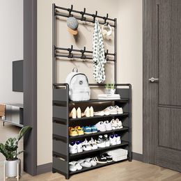 Storage Holders Racks Multiayer Shoe Rack DIY Clothes Hanger Coat Clothing Drying Organiser Home Dorm Furniture Hat Hangers 230529