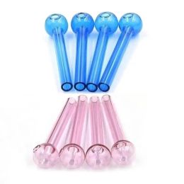 Pyrex glass oil burner pipe smoking accessories Colourful clear Colour transparent big tube nail tips bong