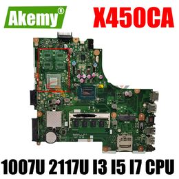 Motherboard AKEMY X450CA original mainboard For ASUS X450CC X450VP X450CA X450C Laptop motherboard W/ 1007U 2117U I3 I5 I7 CPU 4GB RAM GM