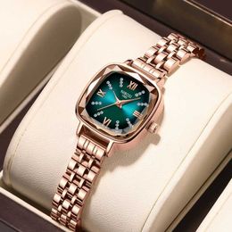 2022 Marca de moda Nibosi Luxo Crystal Crystal Impermeável Pulseira Feminina Feminina 2023 Reloj Mujer G230529