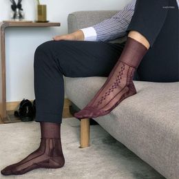 Men's Socks Classic Men Fetish Foot Worship Nylon Fashion Lingerie Lace Patterns Lovely Adorable For Man