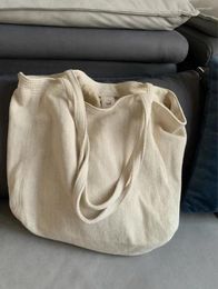 Evening Bags Large Canvas Shoulder Shopper Bag For Women 2023 Cloth Fashion Korean Girl Student Tote Shopping Woman Handbags