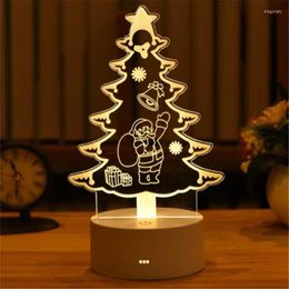 Ночные огни рождественский подарок 3D лампа акриловый USB светодиодные светодиоды прозрачные неоновые подарки подарки для домашней спальни