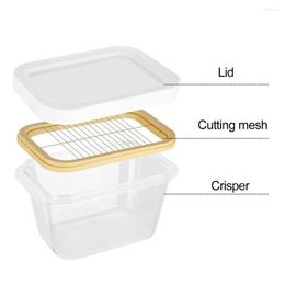 Storage Bottles Universal Butter Cutter Stainless Steel Box Large Capacity Fresh-Keeping Cutting With Lid