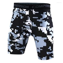 Men's Shorts Compression Men 3D Print Camouflage Bodybuilding Tights Short Gyms Male Muscle Sports Elastic Running