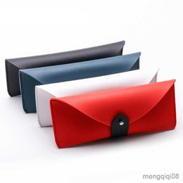 Sunglasses Cases Bags Trendy Leather Glasses Case Studded Two-tone Soft Bag High-end Eyewear Eyeglasses Sunglass