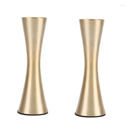 Vases Set Of 2 Small Flower Vase Modern Decorative For Home Decor Wedding Or Gift(Gold)