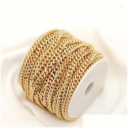 Chains 10 Meters 14K Color Preserving Gold Pure Copper 7Mm Thick Charms Handmade For Gift Diy Chain Bag Jewelry Accessories Drop Del Dhz0T