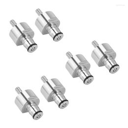 Bathroom Sink Faucets 6Pcs 304 Stainless Steel Carbonation Cap 5/16 Inch Barb Ball Lock Type Fit Soft Drink PET Bottles Homebrew Kegging