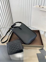 Solid color designer leather crossbody bag fashion sense out of the street must-have shoulder bag everything low-key light luxury