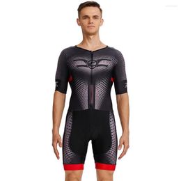 Racing Sets Codbco Men's Cycling Bodysuit MTB Jersey Bicycle Clothing One Piece Short Maillot Triathlon Skinsuit Kit High-density Sponge