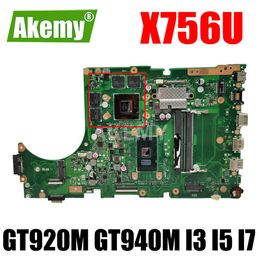 Motherboard X756UV Original Mainboard GT920M GT940M I3 I5 I7 CPU DDR3 DDR4 for ASUS X756U K756U X756UX X756UJ X756UB Laptop Motherboard