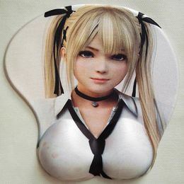 Pads 2021 new version Japanese anime silicone 3d mouse pad Lycra fabric wristbands Cartoon Creative sexy mouse pad Chest mouse pad