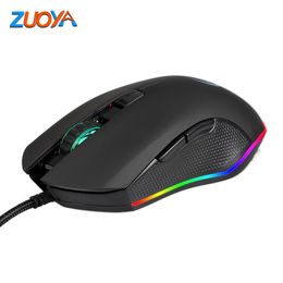 Mice ZUOYA Professional Gaming Mouse RGB Backlight Wired Mice Game Optical Sensor 3200 DPI For FPS Gamer Laptop Computer