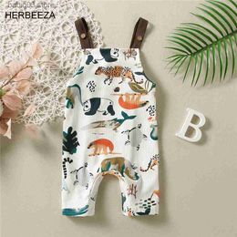 Rompers Cartoon Baby Clothes For Newborn Boy Jumpsuit Animal World Print Baby Rompers Summer Infant Overalls Toddler Bodysuits 0-18month T230529