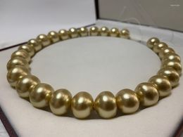 Chains Big Size 14-18mm Gneuine Nearly Round Pearl Necklace For Women Jewellery Mother Gifts
