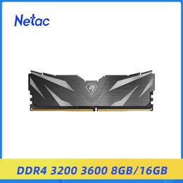 RAMs Netac Memory Ram DDR4 2666mhz 3200MHz 3600MHz Dual Channel 8GB 16GB Desktop Memoria UDIMM 288Pin 1.35V XMP2.0 ddr4 Ram